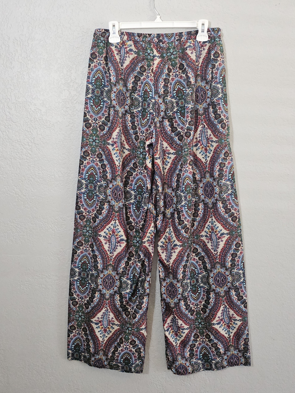 cha cha vente Paisley Wide Leg Pants Multicolor Womens Medium Flowy - Picture 6 of 9